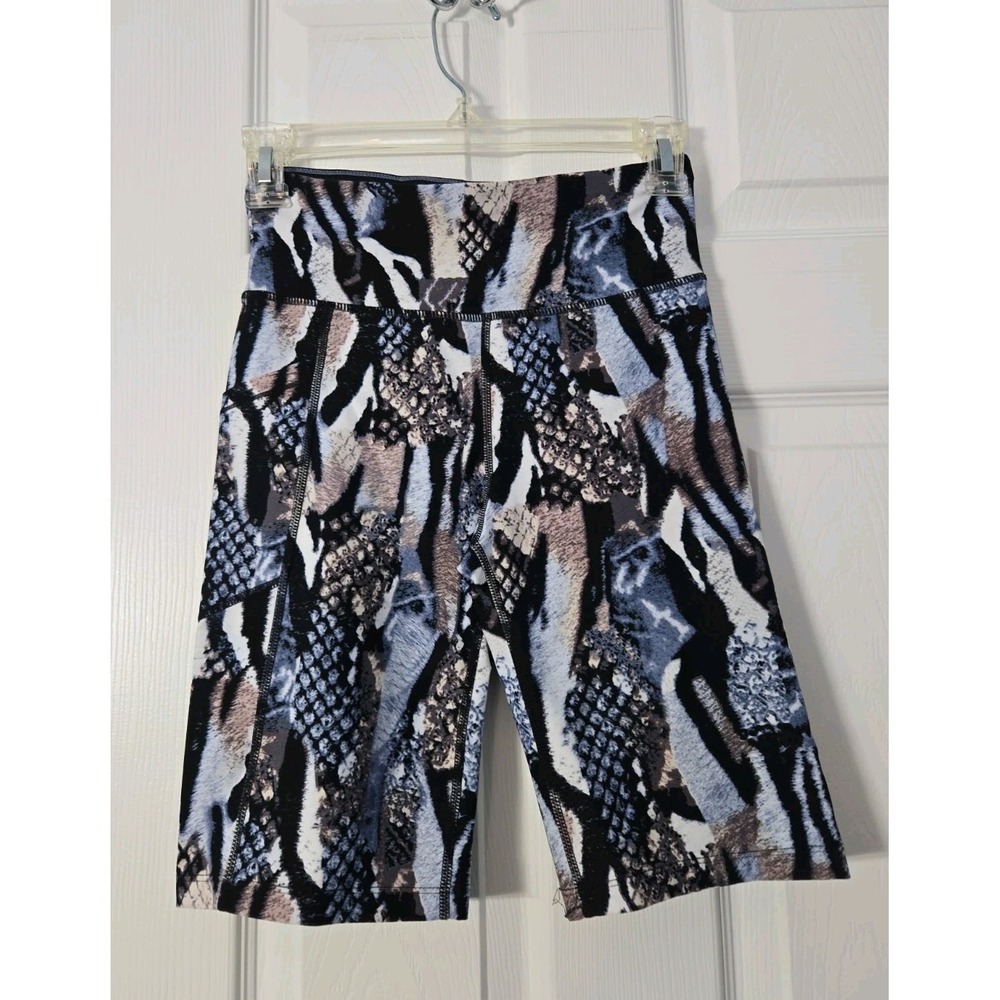 Calvin Klein Womans Size XS Fitted Athletic Shorts Animal Print